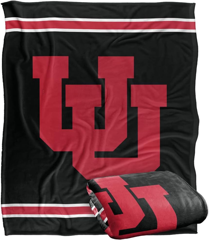 University of Utah Primary Logo Silky Touch Throw Blanket
