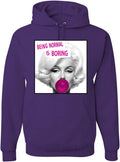 Wild Bobby Marilyn Being Normal is Boring Unisex Graphic Hoodie Other