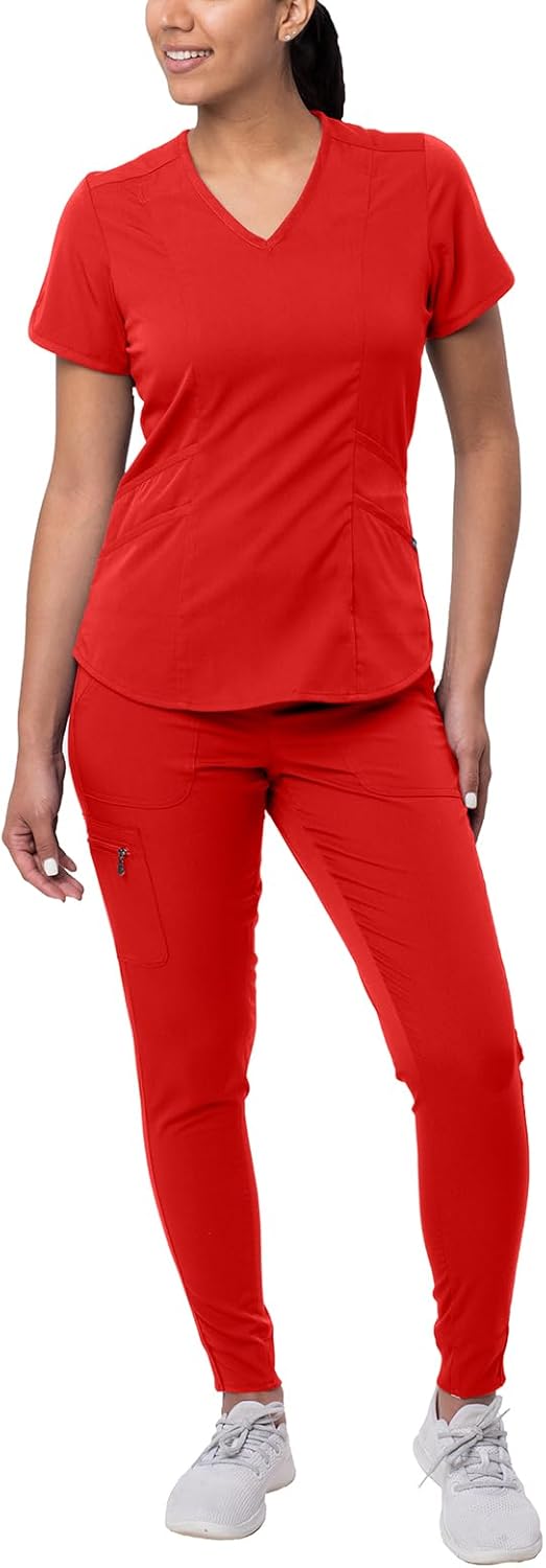 Adar Pro Modern Athletic Scrub Set for Women - Stylish Comfort