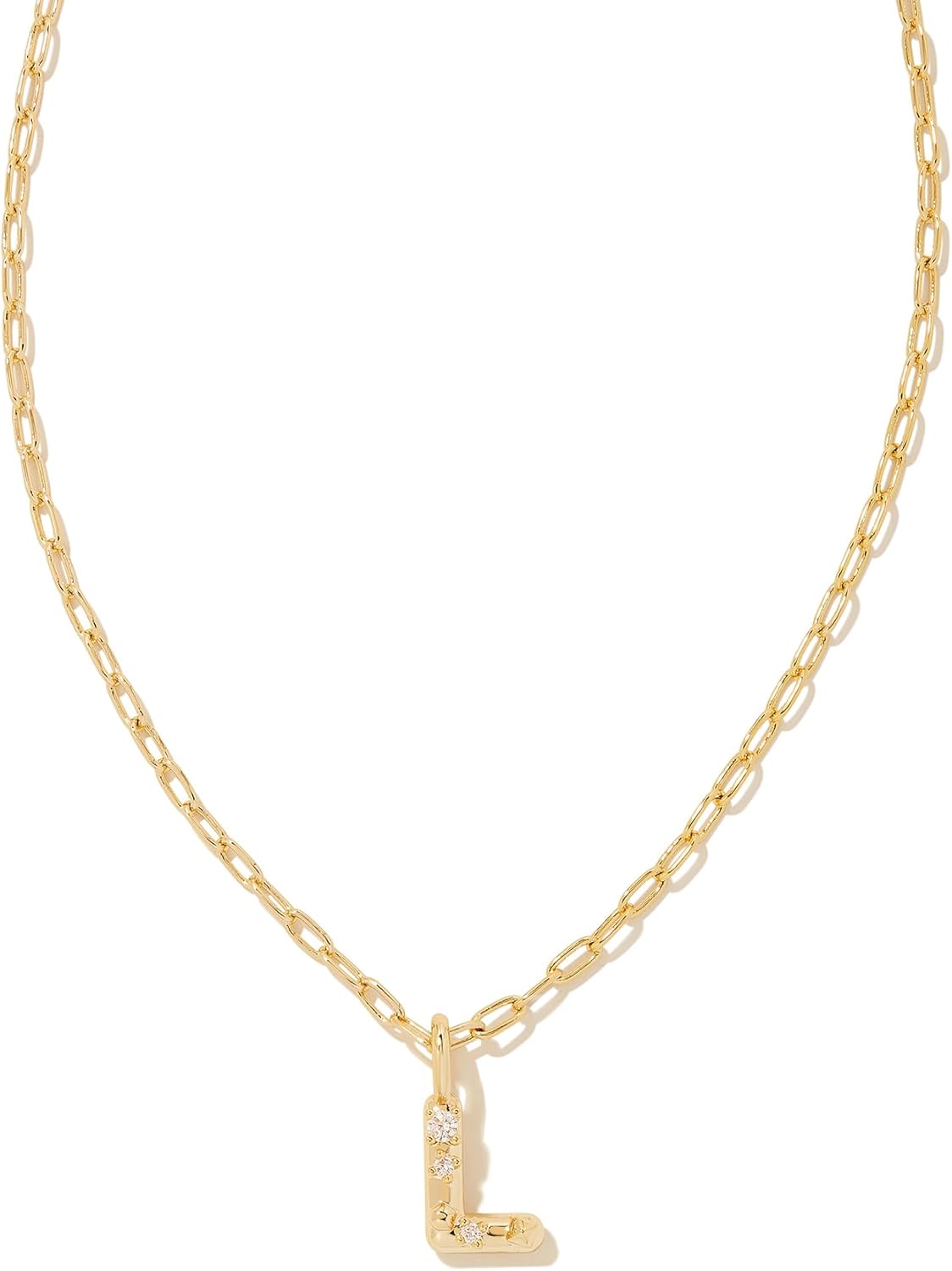 Kendra Scott Crystal Letter Short Pendant Necklace for Women