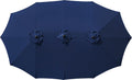 12 Ribs Umbrella Canopy Replacement for 15ft Double-Sided Patio