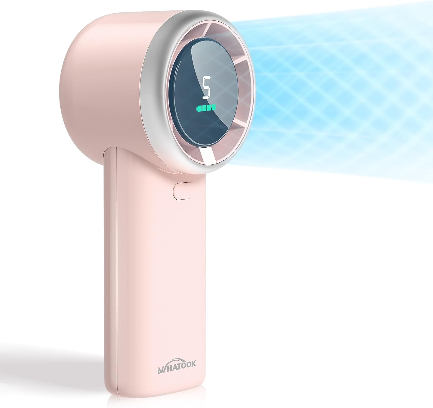 WHATOOK Pink Mini Fan: 10 Hours Cool Breeze