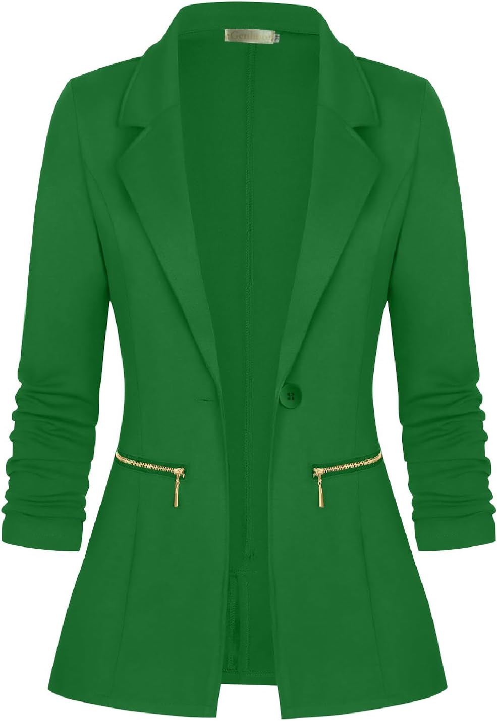 Genhoo Women's Long Sleeve Blazer Open Front Cardigan Jacket