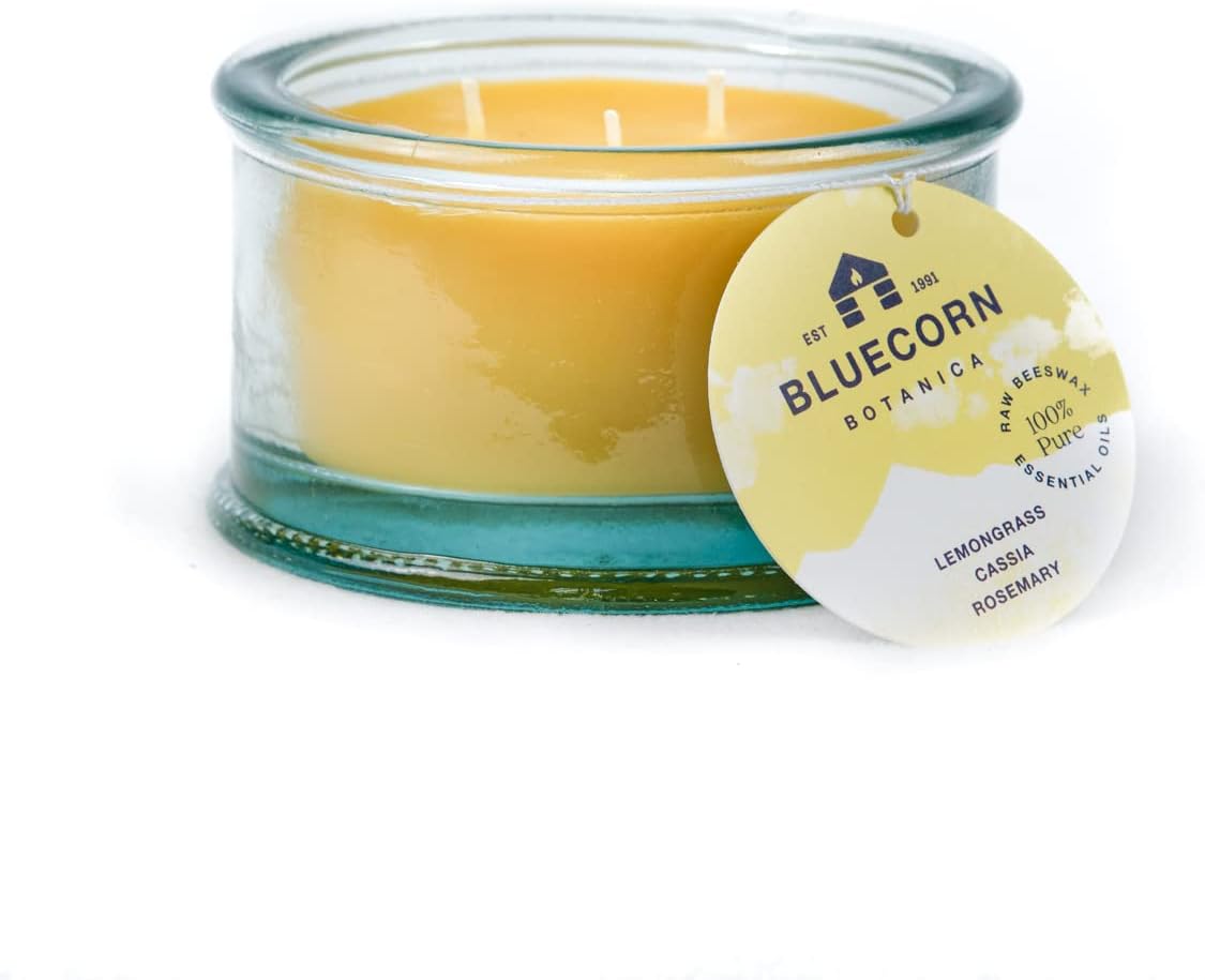 Beeswax Candle with Lemongrass, Cassia & Rosemary Scents