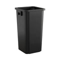 23 Gallon Black Square Commercial Trash Can - Compact, Durable