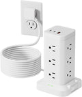 15-in-1 Power Strip Tower with Surge Protector 1800J - Fast Charging