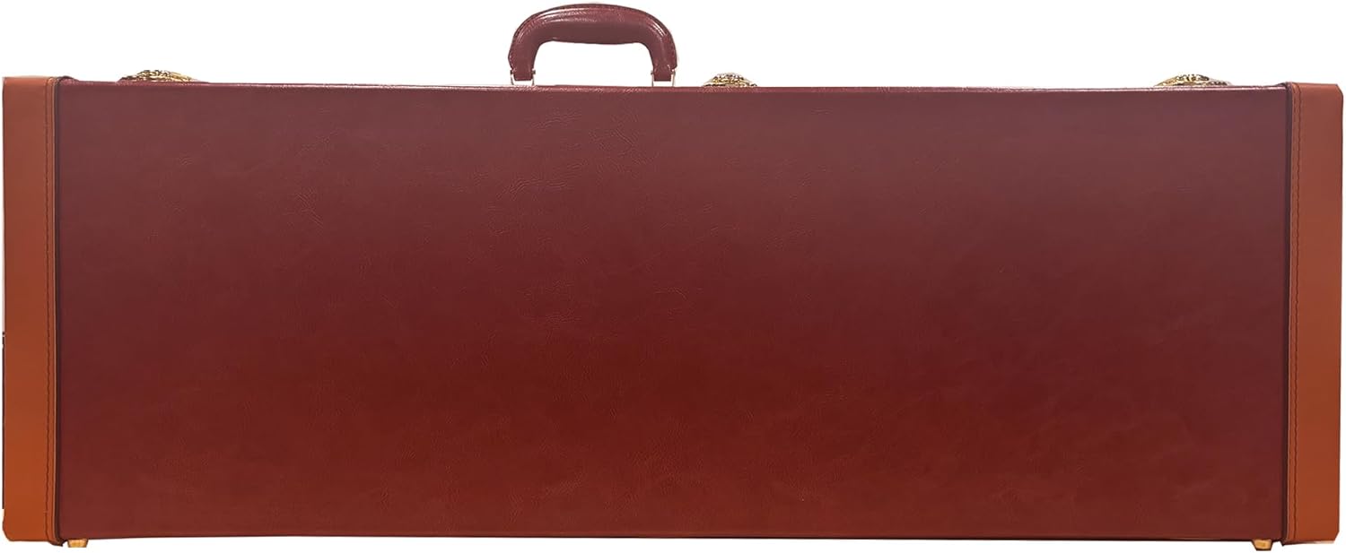 Premium Electric Guitar Hard Case for Fender & More - Wine Red