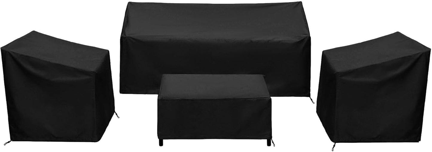 Patio Furniture Covers for 4 Piece Outdoor Conversation Set