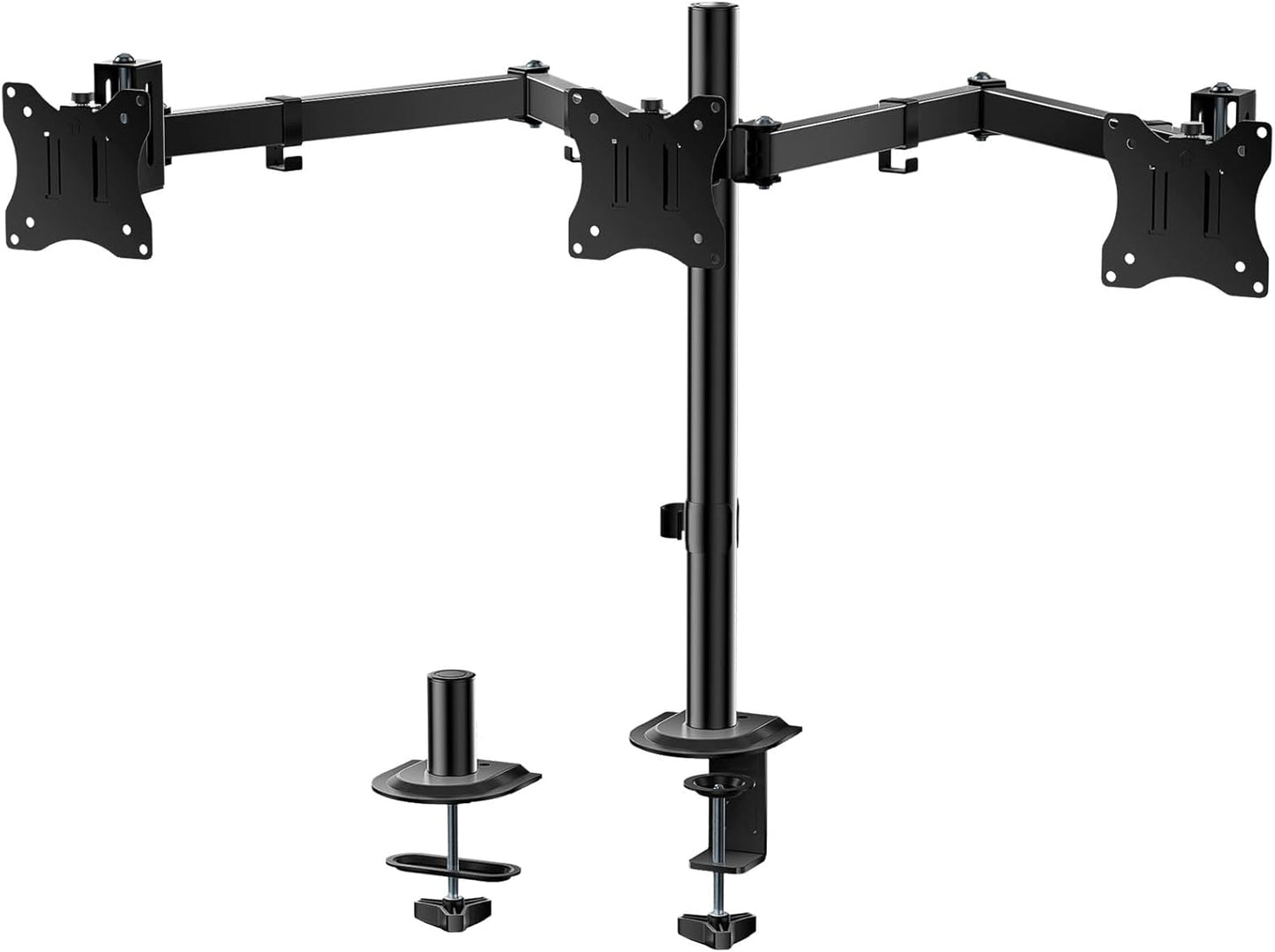 WALI Triple Monitor Mount for 13-27 inch Screens, Adjustable