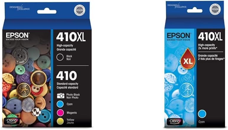 Epson 410 Claria Premium Ink Combo Pack for Vibrant Prints