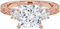 1-3 CT Moissanite Engagement Ring Colorless VVS1 Princess Cut