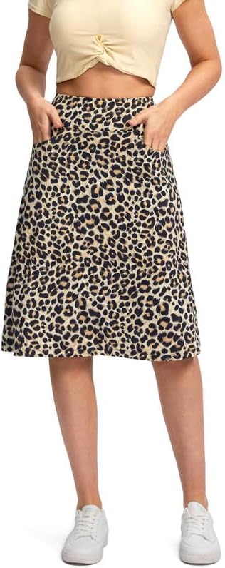 Viodia 25 Inch Knee Length Skorts for Women with Pockets