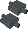 Pair of Single Chamber Performance Race Muffler for Aggressive Sound