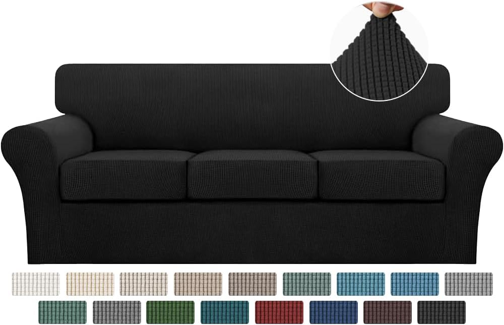 Turquoize 4 Piece Sofa Covers for 3 Cushion Couch Sofa Slipcover