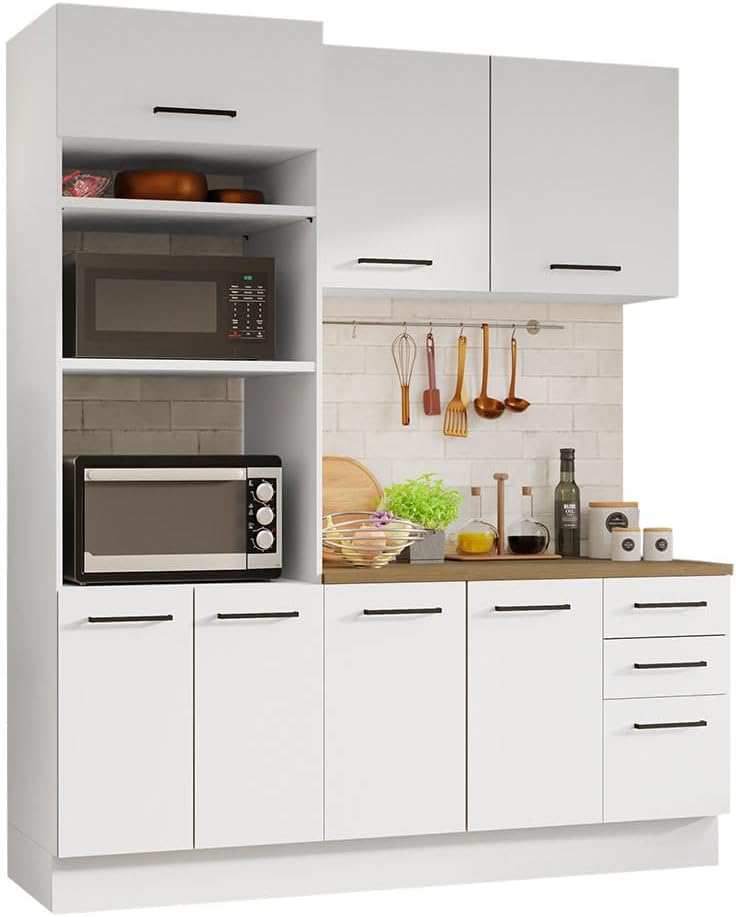 Modern White Kitchen Storage Set by Madesa