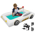 Inflatable Toddler Travel Bed Racecar Design - Portable Kids Air