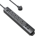TROND Ultra Slim Surge Protector Power Strip: 4 AC Outlets, 3 USB + 1 Type C, Wall Mountable