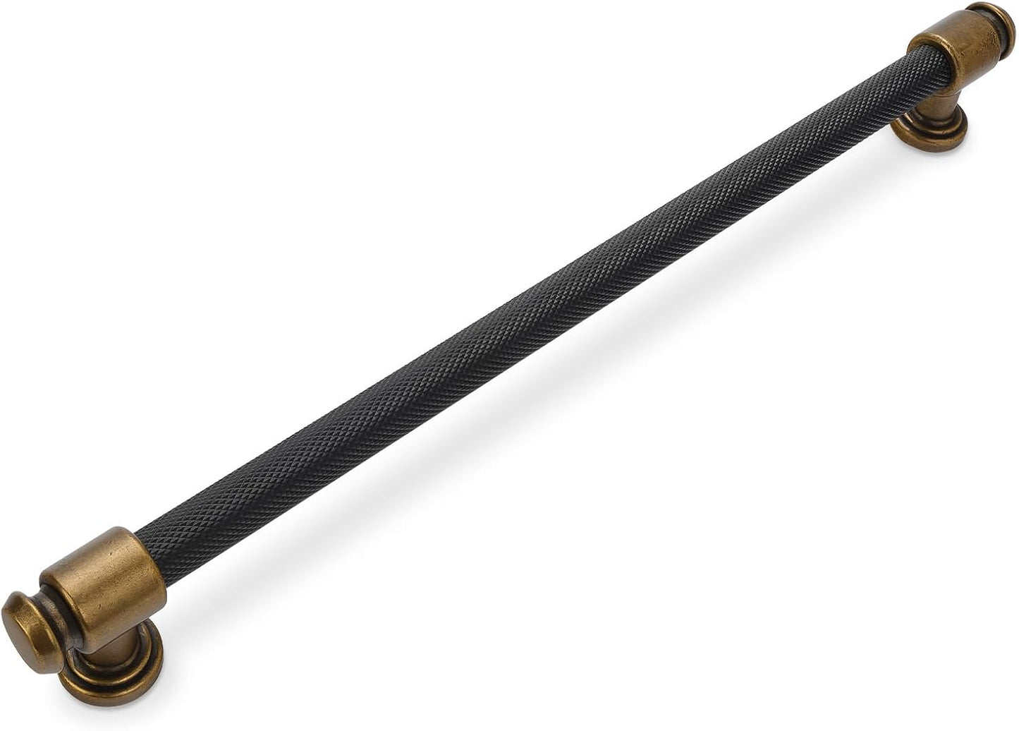 10 Inch Black and Antique Brass Kitchen Cabinet Handles Set
