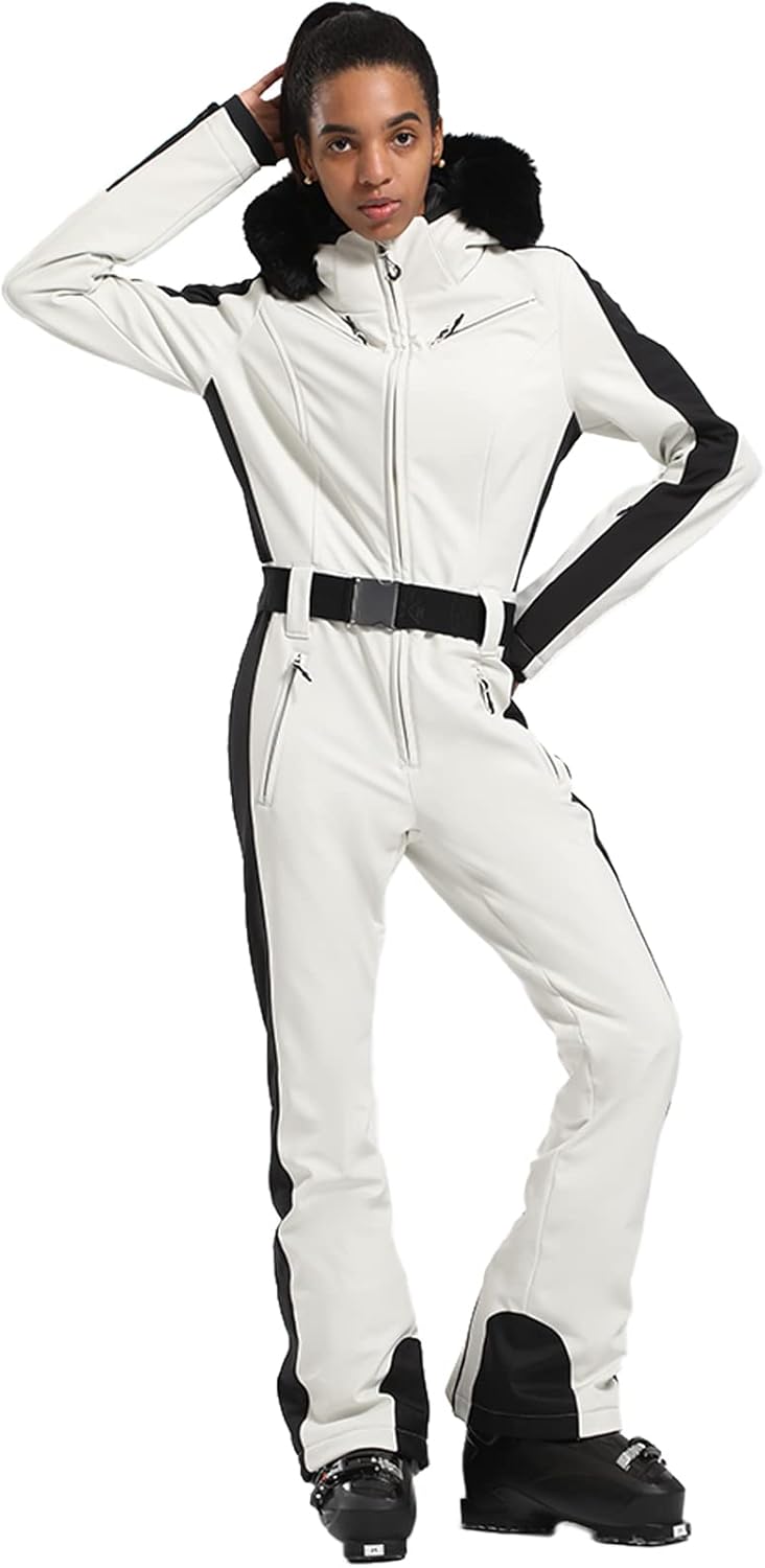 GSOU SNOW Womens Ski Suit One Piece Snowsuit for Winter Sports