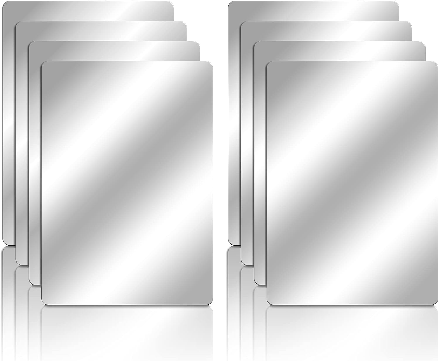 Marsui 100 Pieces Shatter Proof Plastic Mirror Craft Tiles