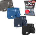 Real Men Bulge Enhancing Pouch Underwear for Men 4 Pack Ice Silk