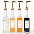 Coffee Syrup Dispenser Set with Pumps - Slim 350ml Glass Bottles