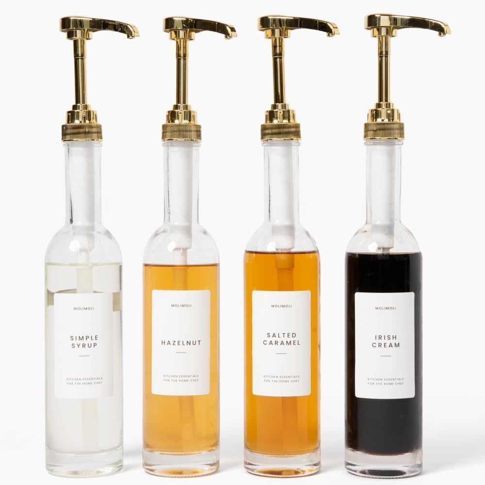 Molimoli Coffee Syrup Dispenser Set for Home and Commercial Use