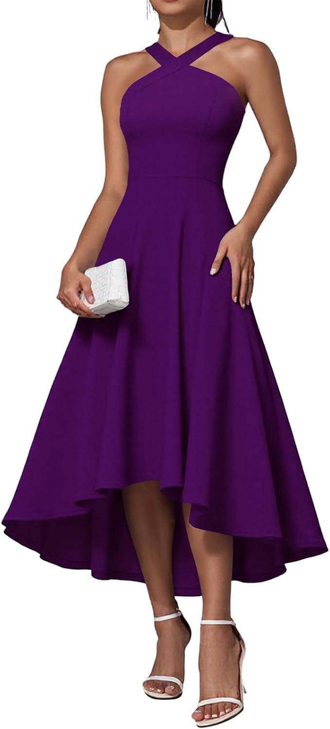 DRESSTELLS Formal Cocktail Dress for Women - High Low Elegance