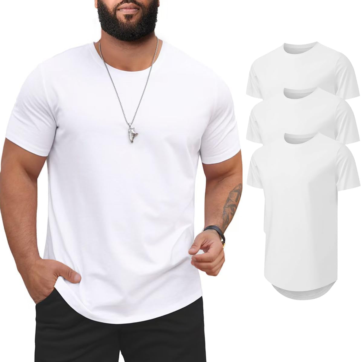 Men's Big and Tall T-Shirts 3XL-8XL for Casual Comfort