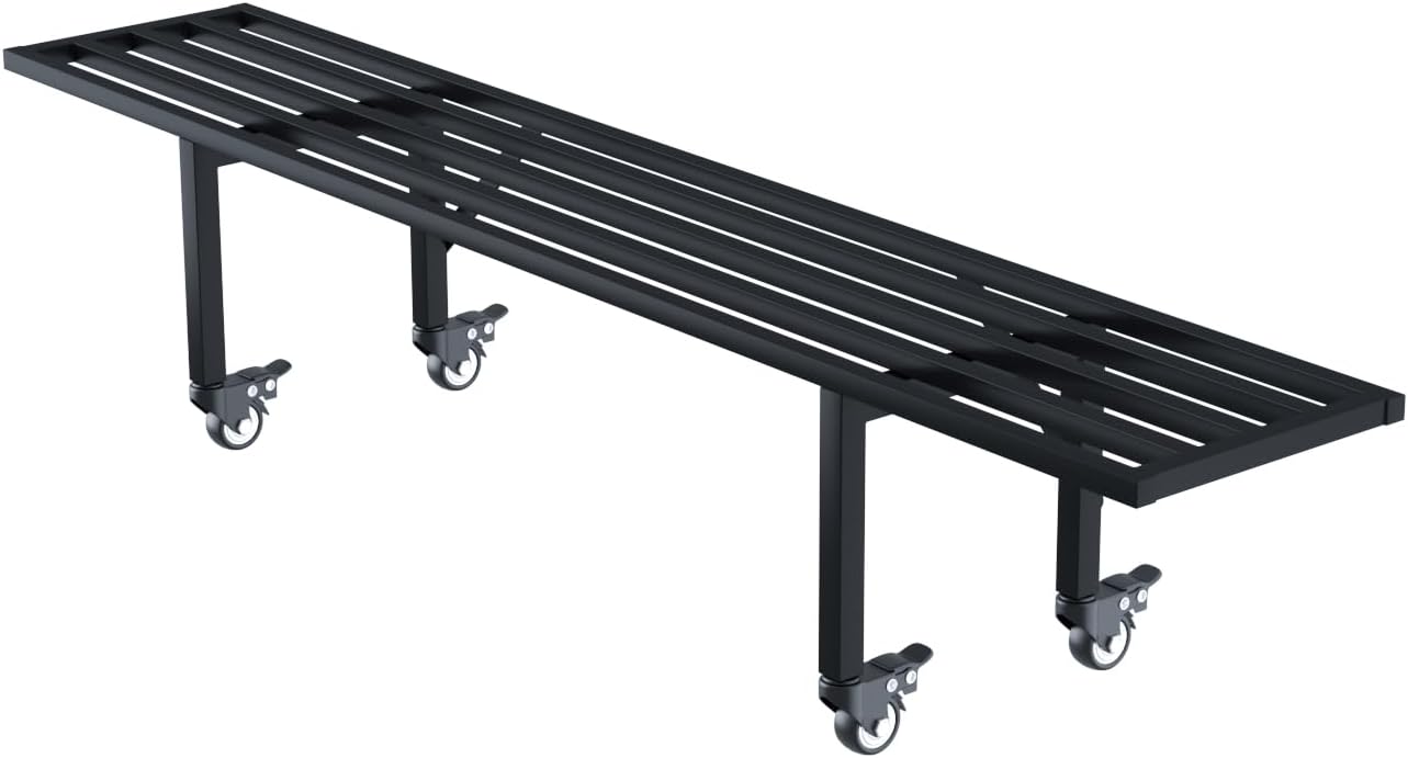 Zhongma One Tier Metal Plant Stand with Wheels for Home Use