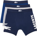 Lacoste Men's Cotton Stretch Big Croc Print Trunks 3-Pack Clothing