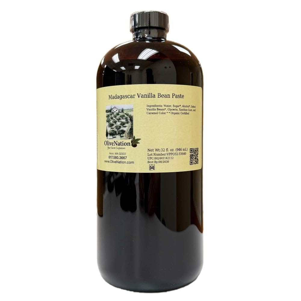 OliveNation Madagascar Vanilla Bean Paste for Baking and Cooking