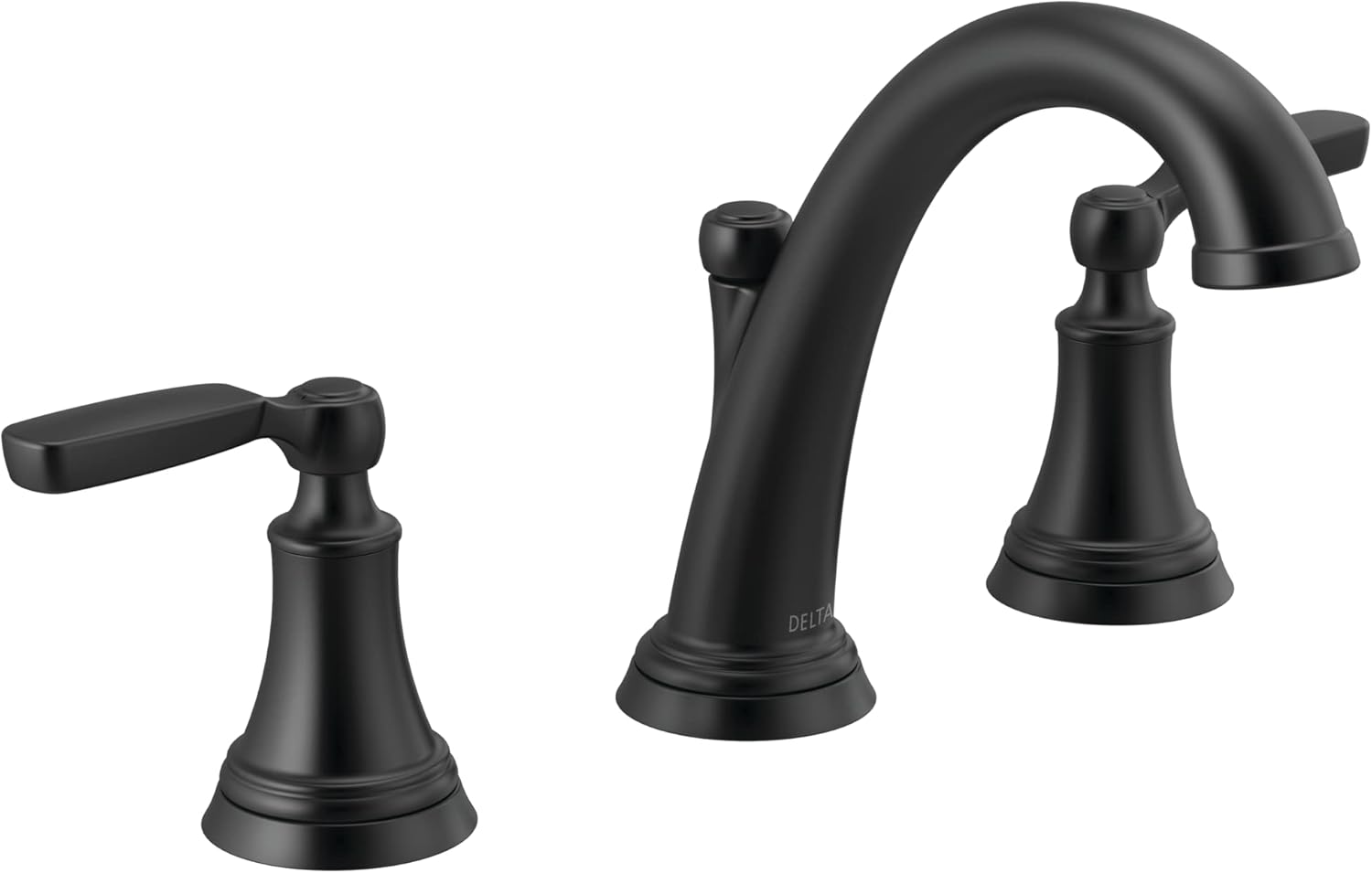 Delta Woodhurst Matte Black Bathroom Faucet for Stylish Vanities