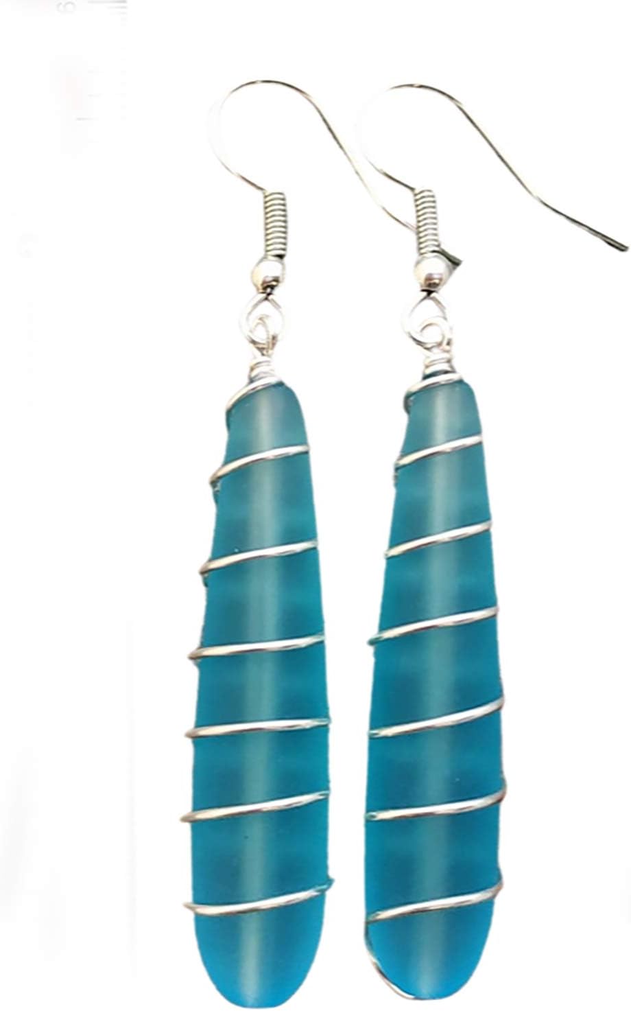 Yinahawaii Handmade Sea Glass Earrings for Unique Beach Style