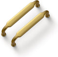 Goo-Ki Brushed Gold 3-3/4 in Drawer Handles 6-Pack - Solid Zinc Alloy