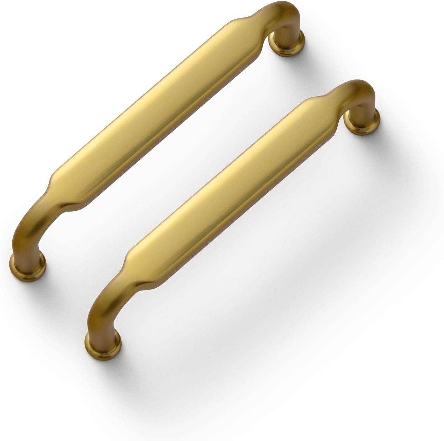 Goo-Ki Brushed Gold Drawer Handles for Kitchen Cabinets 6-Pack