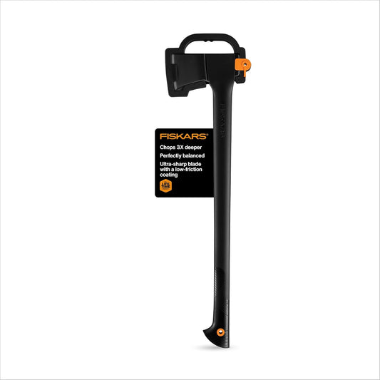 Fiskars 28in Chopping Axe with Ultra-Sharp Blade for Kindling