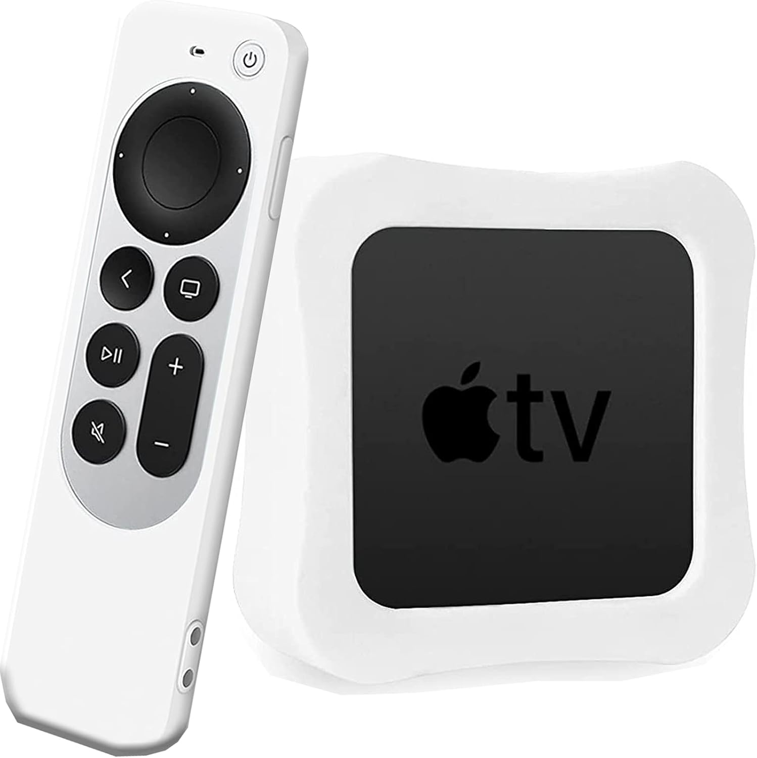 NINKI Silicone White Case Apple TV 4K 6th Gen 2021 (2-PACK)