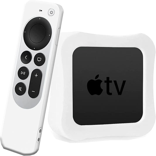 NINKI Silicone White Case Apple TV 4K 6th Gen 2021 (2-PACK)