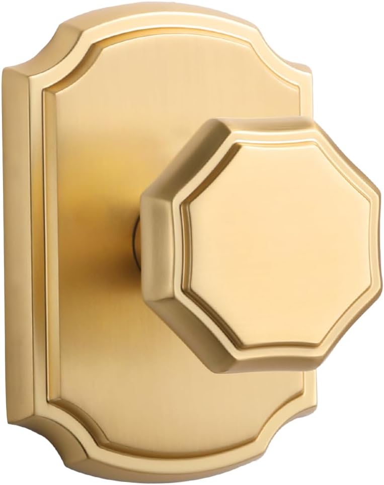 Dummy Gold Door Knobs in Satin Brass for Elegant Interiors