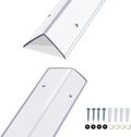Pre-Drilled Wall Corner Protectors 2pcs 47.2in L - Clear L-Shape