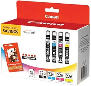 Canon CLI226 Color Pack with Photo Paper for Stunning Prints