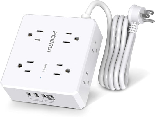 POWRUI Surge Protector Power Strip - Ultimate Plug Extension