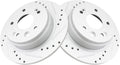 TRQ Rear Performance Brake Rotors Set for Acura TL 1999-2003
