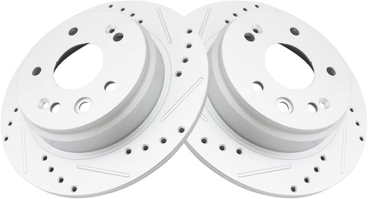 TRQ Rear Performance Brake Rotors Set for Acura TL 1999-2003