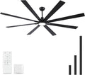84 Inch Ceiling Fan with Light and Remote - Quiet High Airflow