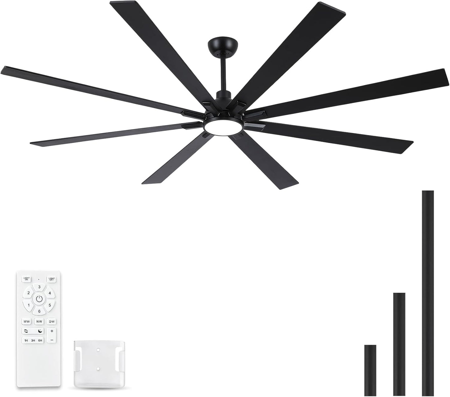 84 Inch Ceiling Fan with Lights and Remote for All Spaces