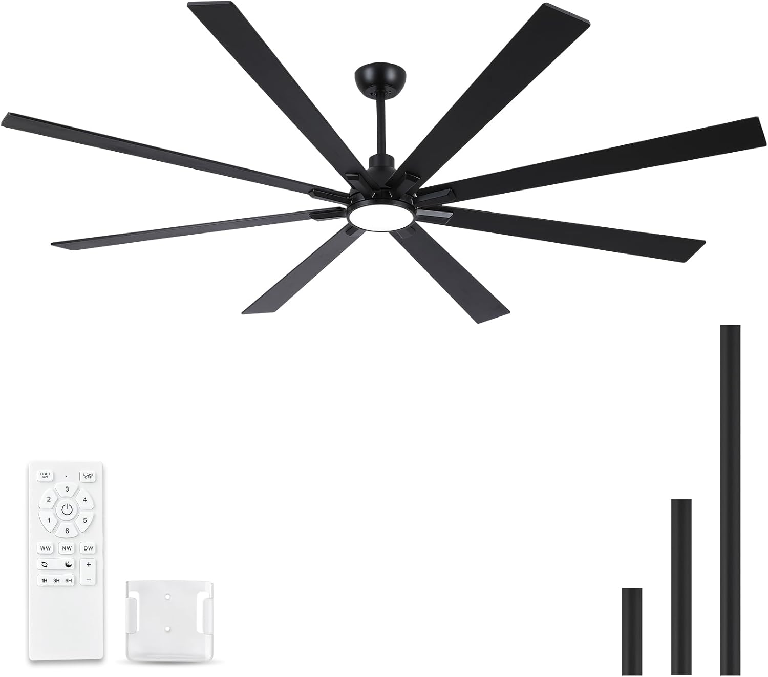 84 Inch Ceiling Fan with Lights and Remote for All Spaces
