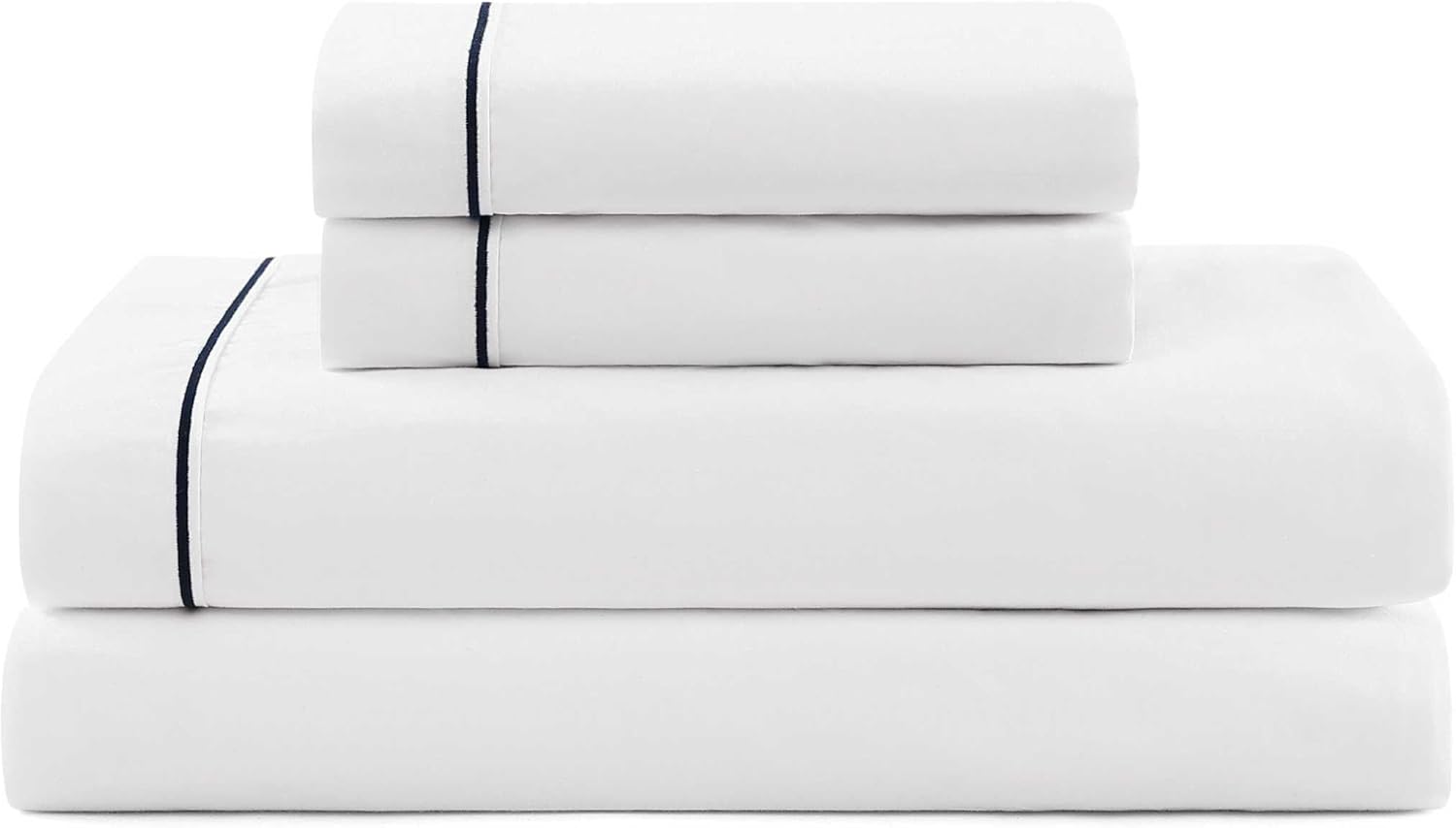 Tommy Hilfiger Cotton Percale Sheet Set for Queen Bed