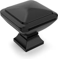 1-1/4 in Matte Black Cabinet Knobs 30 Pack - Durable Zinc Hardware